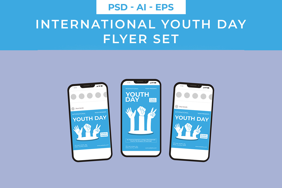 International Youth Day Flyer Set, a Flyer Template by Lakhan1998 (Photo 2 of 2)