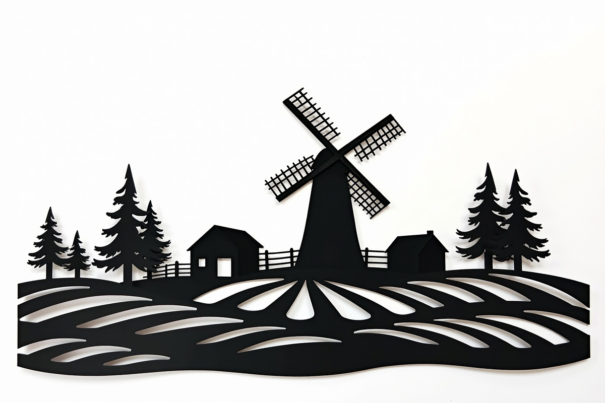 Dutch Windmill Field Set, an Illustration by Creativeshirt (Photo 10 of 10)