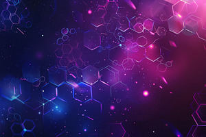 Abstract futuristic Molecules, an Abstract Photo by Pixeness Studio