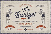 The Bariyet + Extras, a Script Font by IronbirdCreative (Thumbnail 1 of 11)