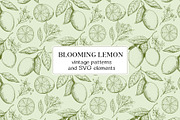 Lemon branches pattern and elements, a Food Illustration by Robusta (Thumbnail 1 of 5)