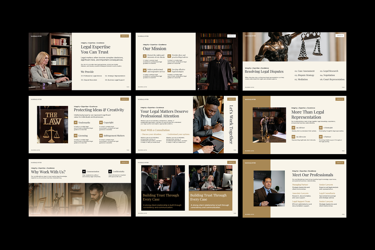 Mahera - Lawyer PowerPoint Template, a Presentation Template by studiobasic