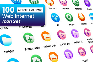 100 User Interface Web Internet, an Icon by Design_Planet