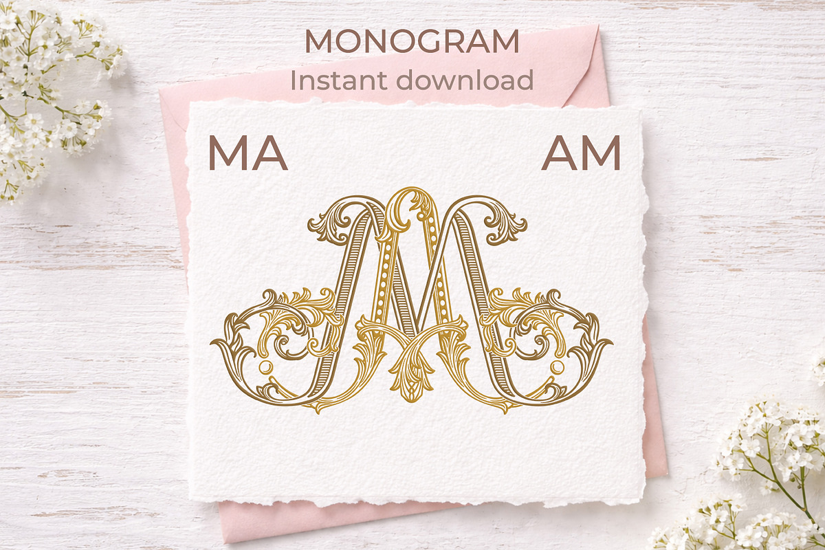 MA AM Wedding Monogram Logo, a Branding & Logo Template by LogoAV (Photo 4 of 5)