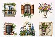 Antique Italian Summer Clipart, an Illustration by CreationArt (Thumbnail 8 of 9)