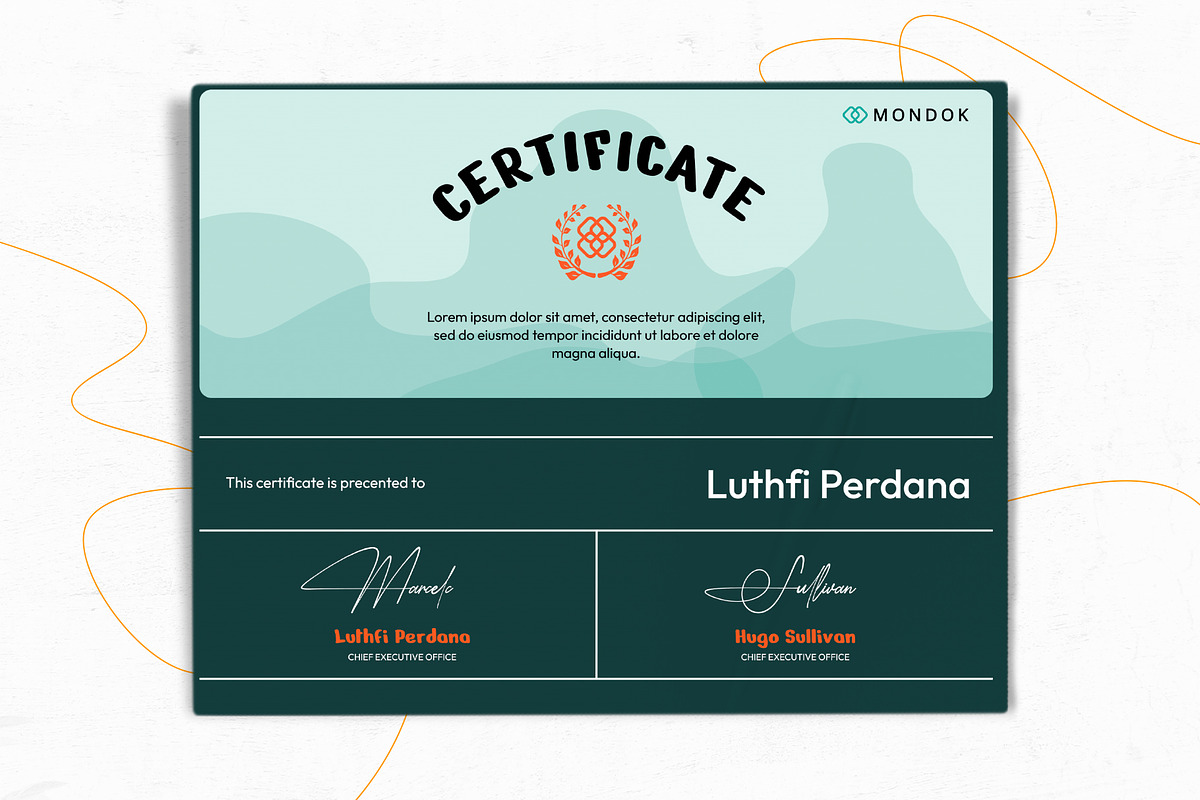 Certificate - Mondok 1, a Print Template by Themes Awesome (Photo 3 of 3)