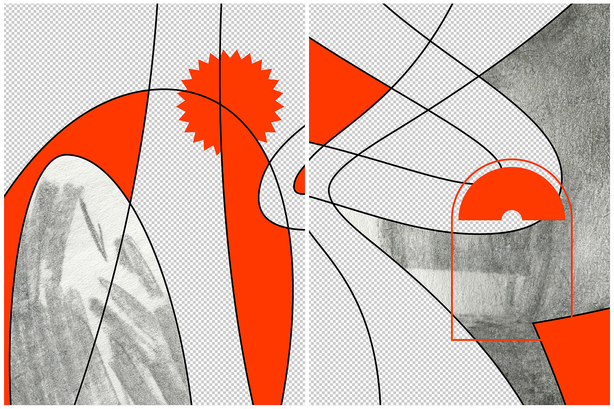 Contour edgy vector illustration, a Texture Graphic by Oleg and Katja (Photo 25 of 26)