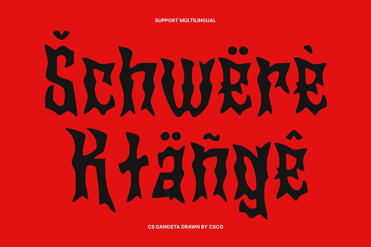 CS Gangsta Drawn, a Blackletter Font by Craft Supply Co. (Photo 5 of 8)