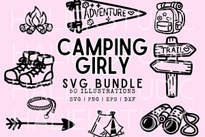Camping Girly SVG Bundle