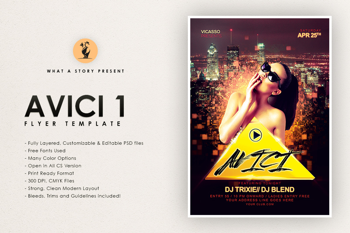 Avici 1, a Flyer Template by What a Story (Photo 1 of 5)