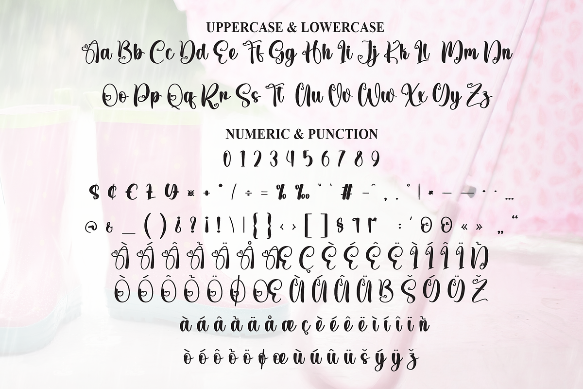 Monday Umbrella | Script Font, a Handwritten Font by Scratchones (Photo 7 of 8)