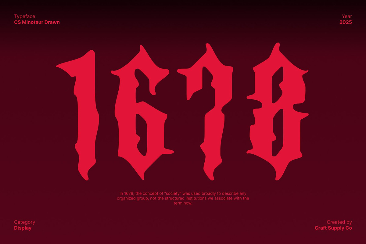 CS Minotaur Drawn, a Blackletter Font by Craft Supply Co. (Photo 4 of 8)