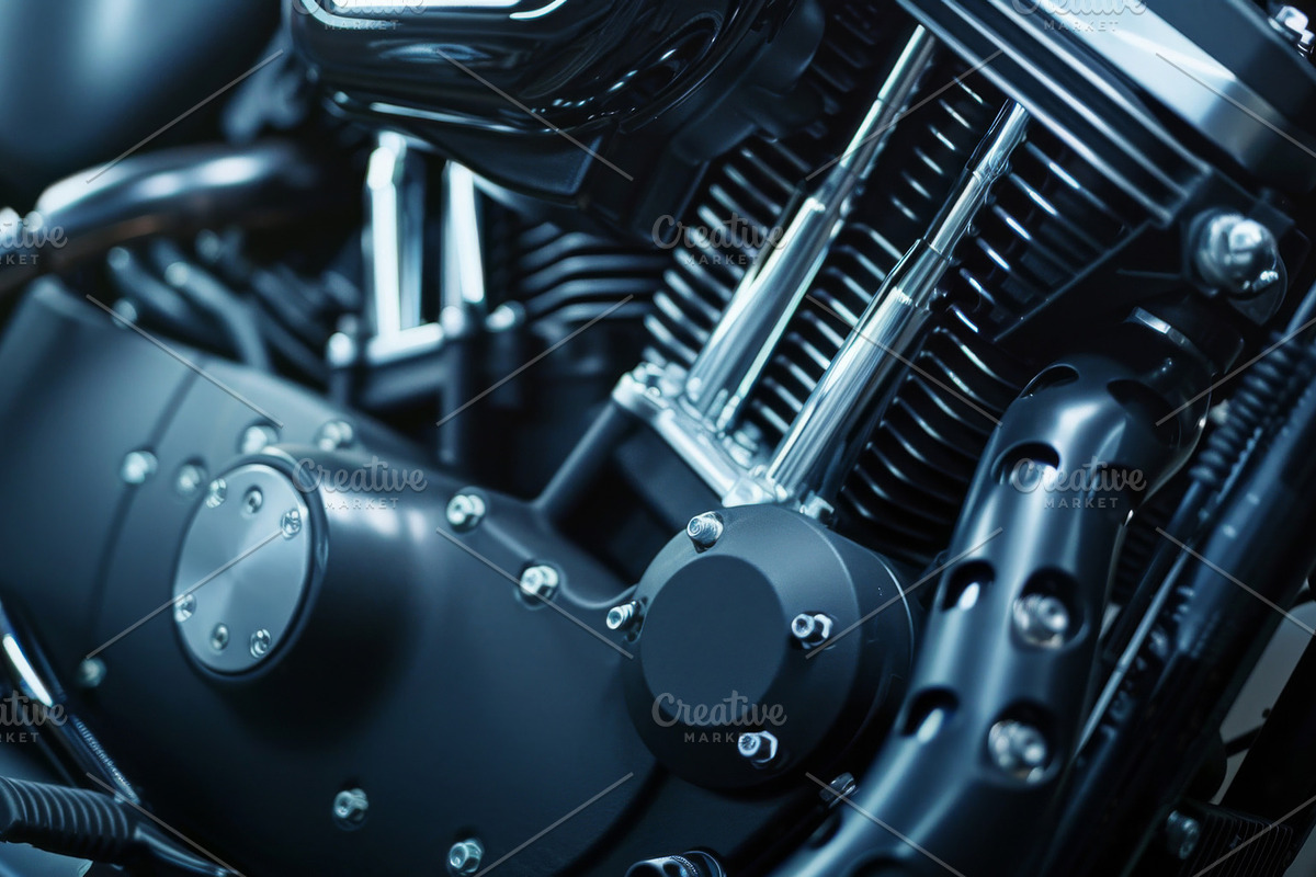 31 Motorcycle engines, a Transportation Photo by Handmadefont (Photo 32 of 33)