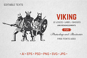 12 Viking logos, a Branding & Logo Template by sivVector (Thumbnail 1 of 5)