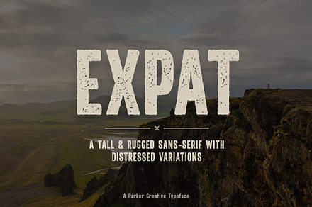 Expat Rugged Adventure Font, a Sans Serif Font by Parker Creative