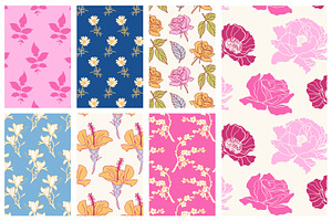 Botany Vector Seamless Patterns Pack