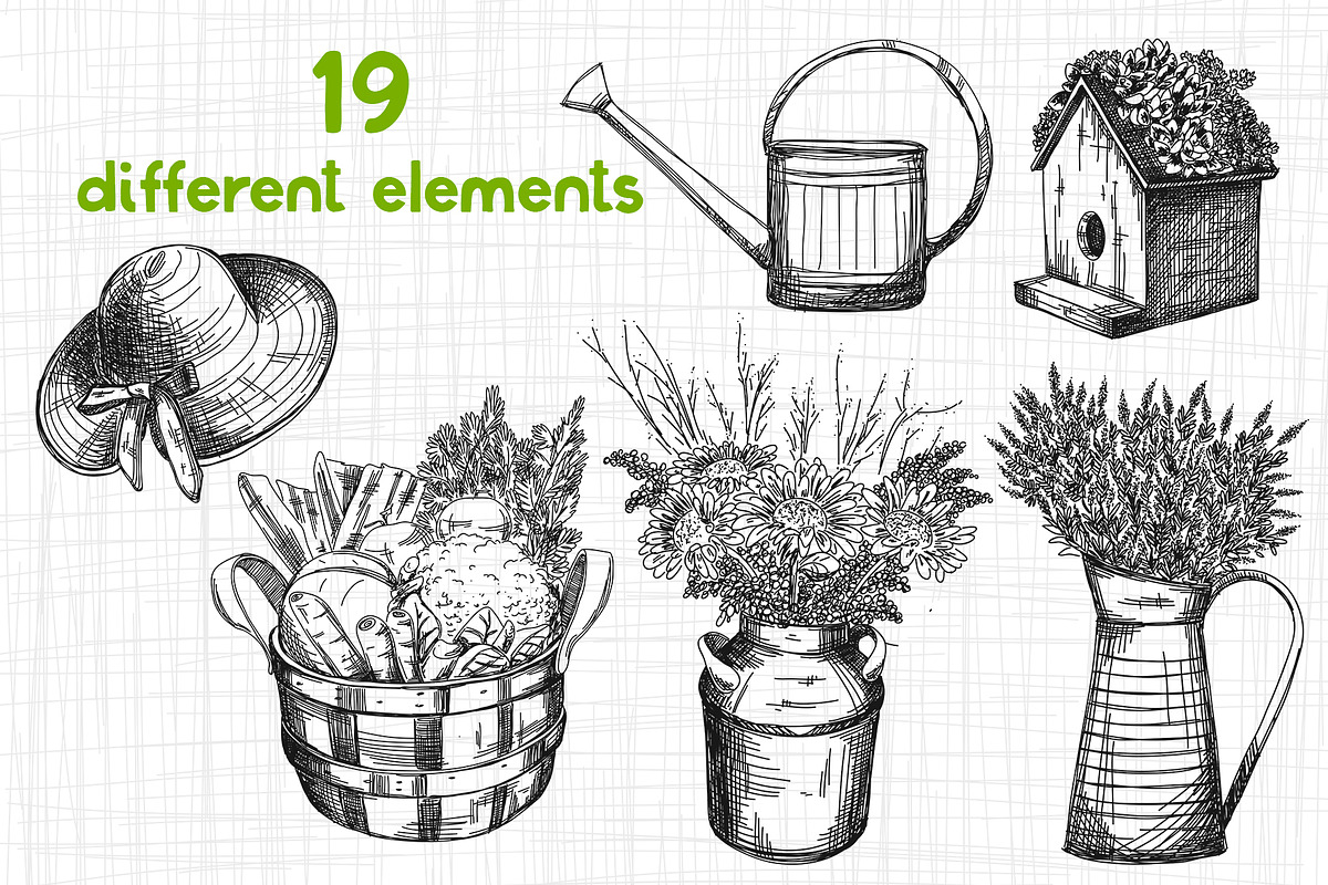 Garden tools set, an Illustration by Lina_Lisichka (Photo 3 of 7)