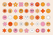 Retro stickers - vector elements, a Background Graphic by venimo (Thumbnail 6 of 9)