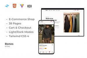 Bones | eCommerce HTML Template, a HTML Template by Mobius Studio