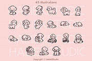 Bichon Frise SVG Illustrations, an Animal Illustration by HalieKStudio (Thumbnail 3 of 9)
