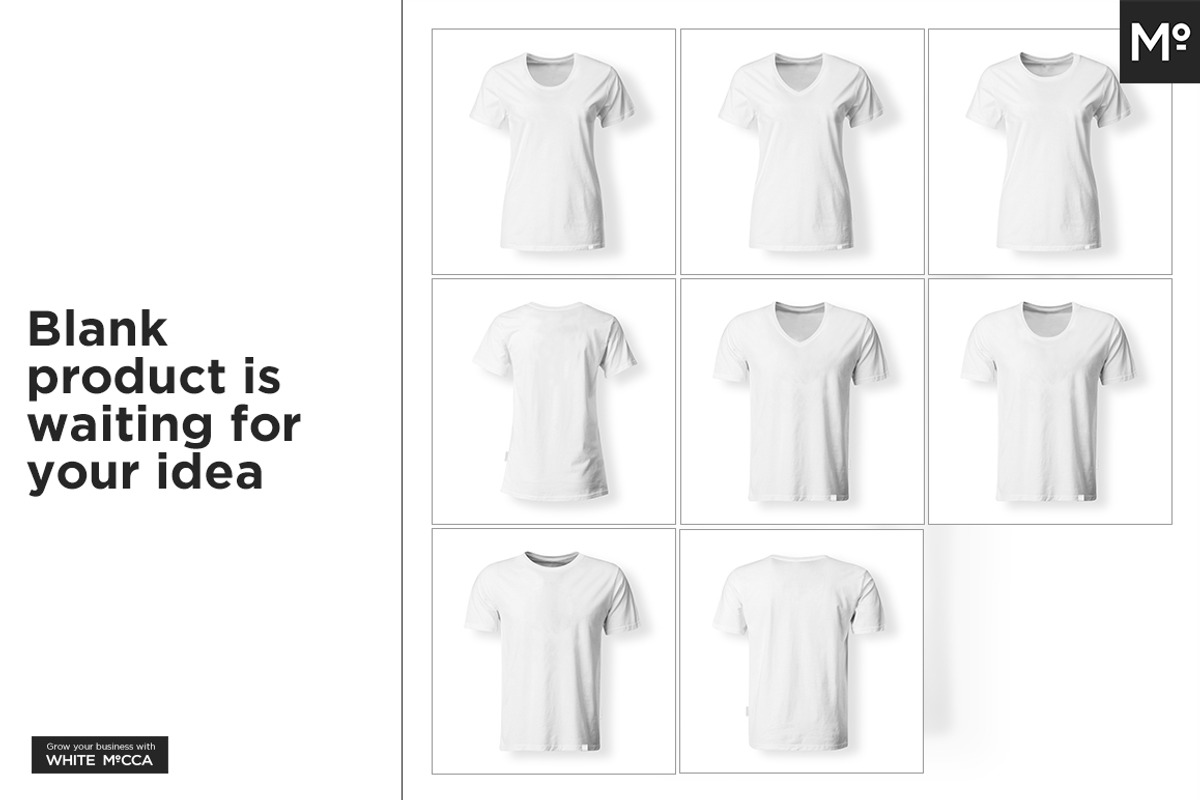Men & Women Ghost T-shirt Mock-up, a Shirt Mockup by Mocca Mockups Store (Photo 3 of 15)