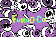Eyeballs Cartoon Doodles Brush Pack, a Brush Add-On by Funno Co. (Thumbnail 5 of 5)
