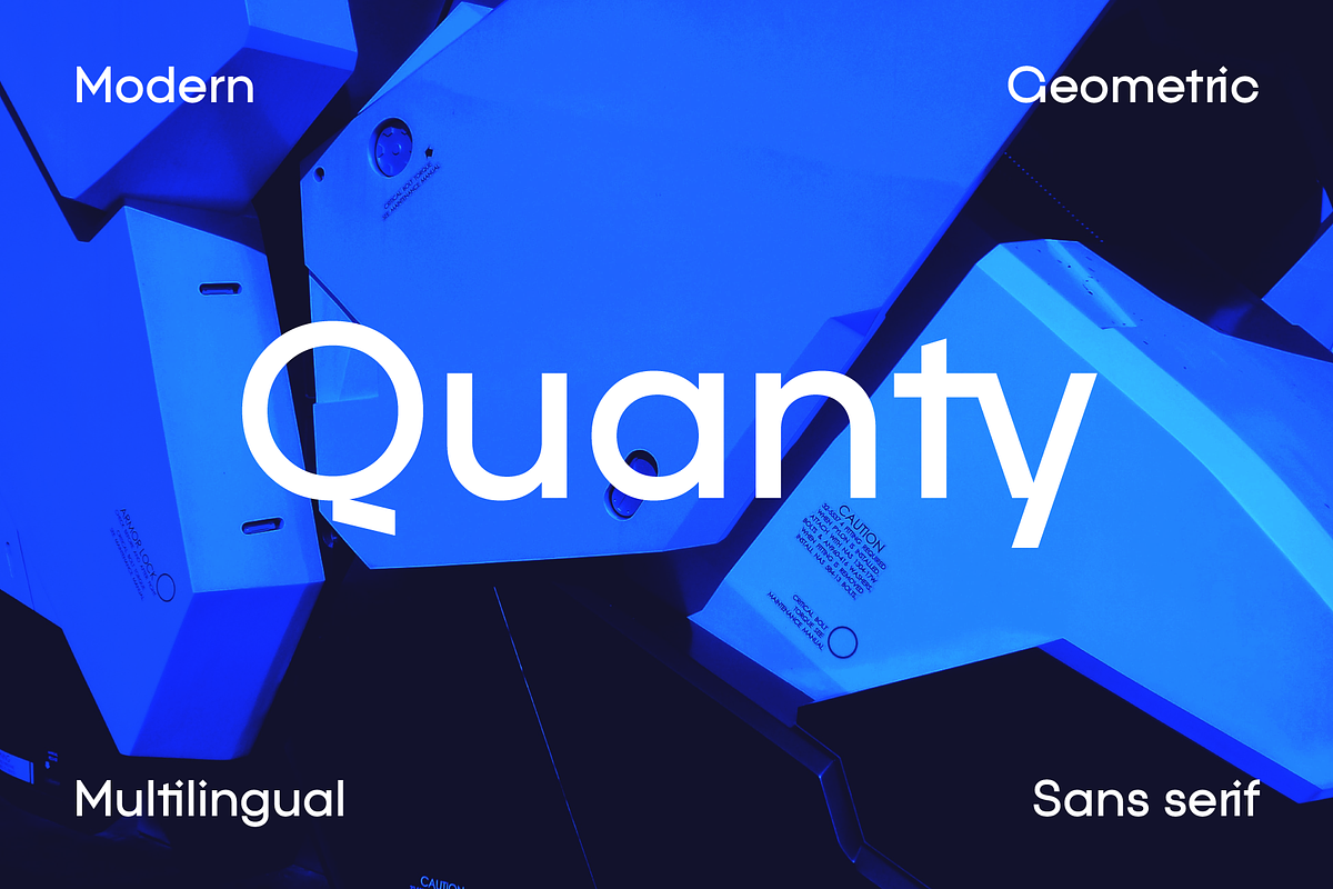 Quanty — geometric sans serif, a Sans Serif Font by Slava Antipov (Photo 1 of 12)