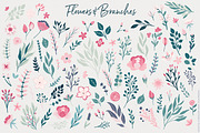Celestial Florals Pattern & Clipart, an Illustration by Cozy pattern shop (Thumbnail 5 of 10)