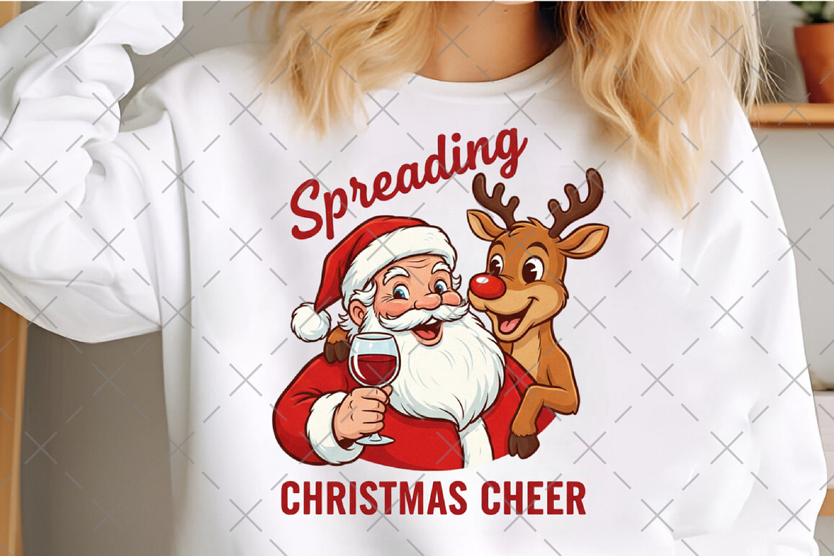 Spreading Christmas Cheer PNG, an Illustration by Craft Nest (Photo 4 of 6)