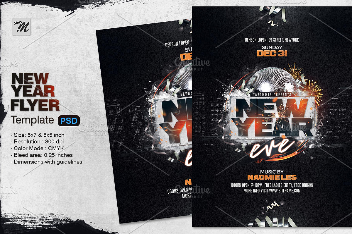 New Year Eve Flyer, a Flyer Template by Tarommir (Photo 1 of 3)