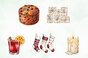 Moody Christmas Clipart PNG Bundle, an Illustration by Creative Art (Thumbnail 2 of 9)