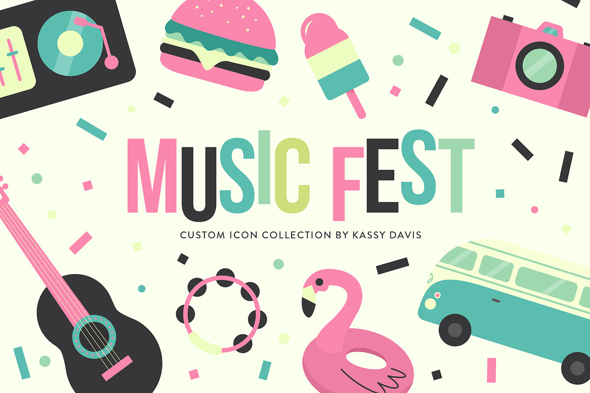 Music Fest Icon Collection, an Icon by GraphicsByKassy (Photo 1 of 10)