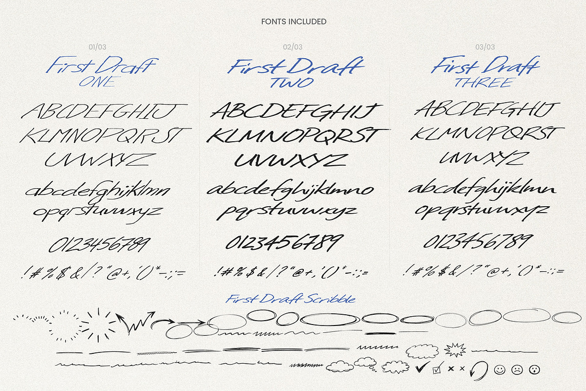 First Draft - Rough Handwritten Font, a Handwritten Font by AndrewPixelType (Photo 13 of 13)