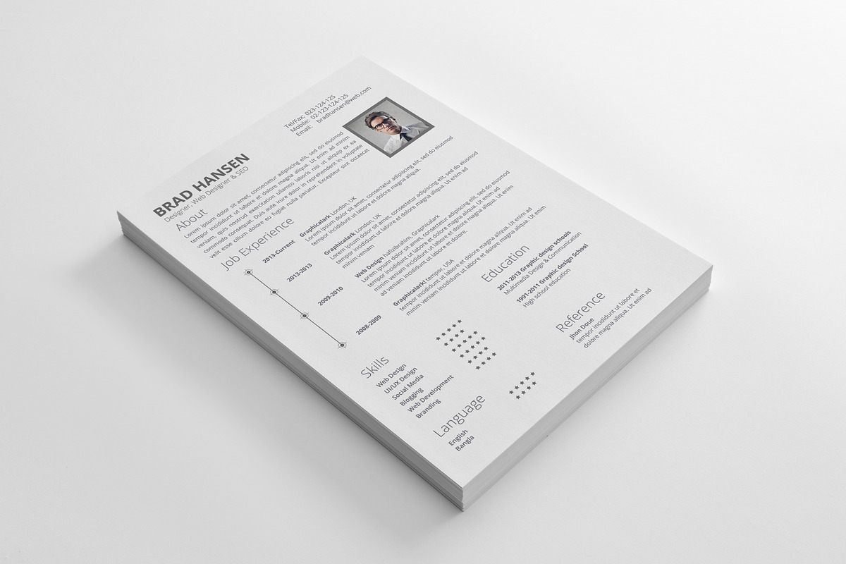 Resume, a Resume Template by Graphicalark (Photo 2 of 3)