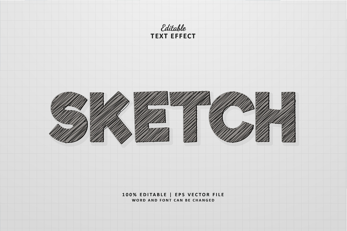 Text Effect Sketch, a Brushes & More by Navy Graphic (Photo 1 of 2)