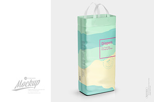 Travel Bag Diapers Packaging Mockup