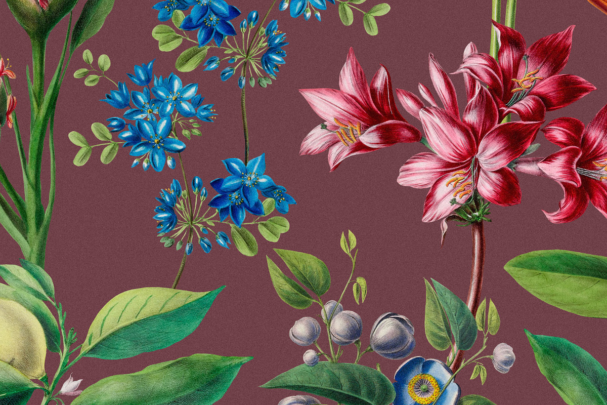 Exquisite Botanical Floral Pattern, a Pattern Graphic by likorbut (Photo 14 of 14)