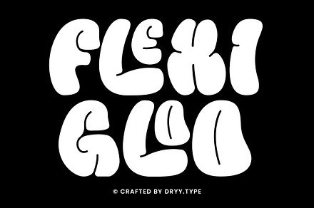 Flexi Gloo - Bubble Display Font, a Symbol Font by Dryy.type