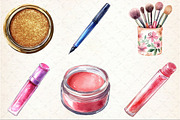 Watercolor Make up Clipart, an Illustration by Rose Art (Thumbnail 4 of 4)