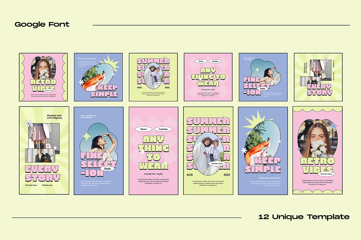 Uplane Retro Instagram Template, a Social Media Template by Shinra Labs (Photo 5 of 6)