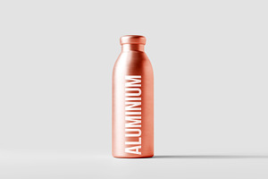 Aluminum Water Bottle Mockup Bundle