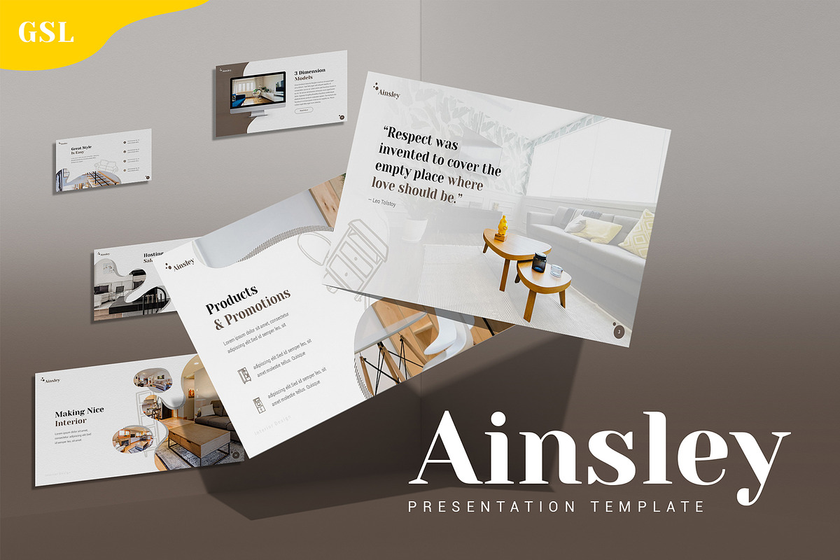 Ainsley - Furniture Google Slides, a Presentation Template by Jegtheme (Photo 1 of 4)