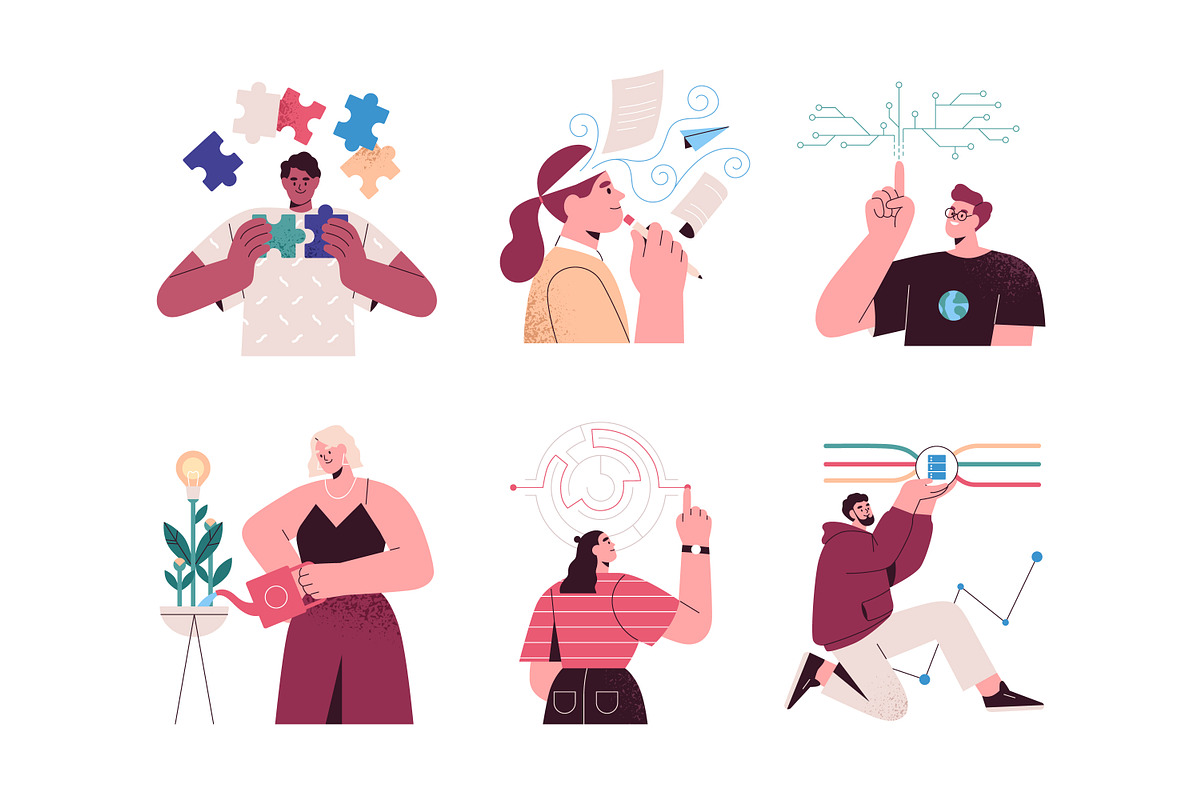 People with different mindset types, a Person Illustration by Good Studio (Photo 3 of 3)