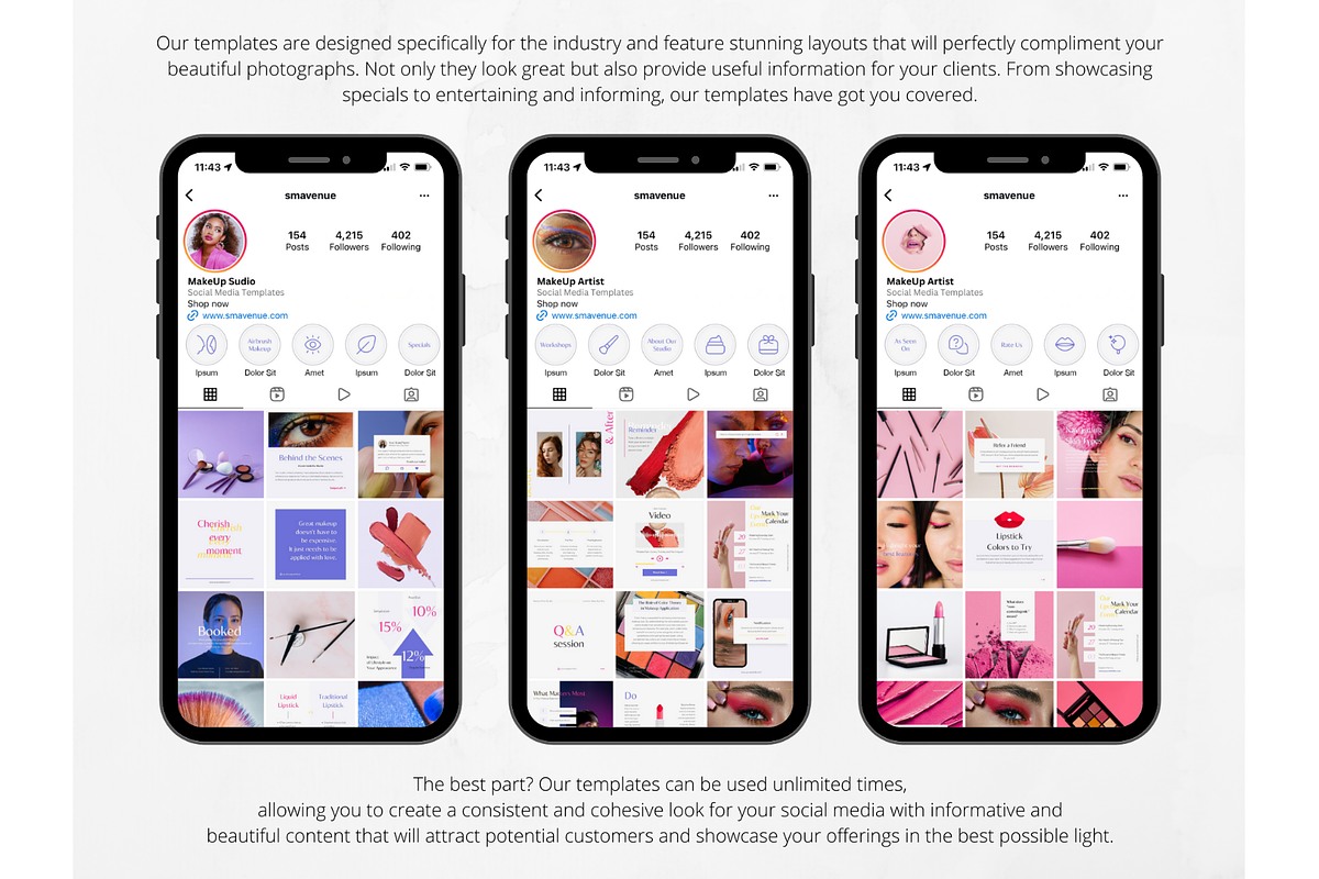 100 Color MakeUp Social Media Posts, a Social Media Template by PatternLab. (Photo 5 of 9)