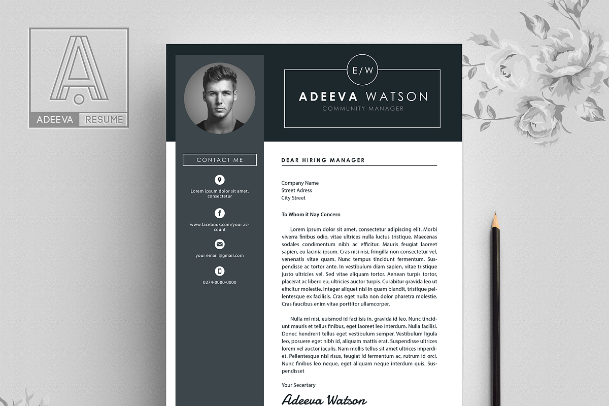 Professional Resume Template Watson, a Resume Template by AdeevaResume (Photo 4 of 4)