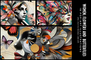 Women, Flowers and Butterflies, a Decorative Illustration by Digital Art Creations (Thumbnail 6 of 12)