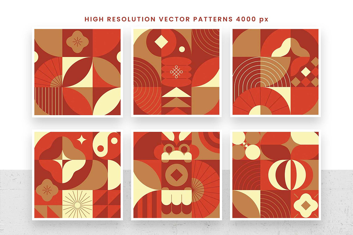 Abstract Chinese Patterns Set, a Pattern Graphic by DesignerCandies (Photo 2 of 5)