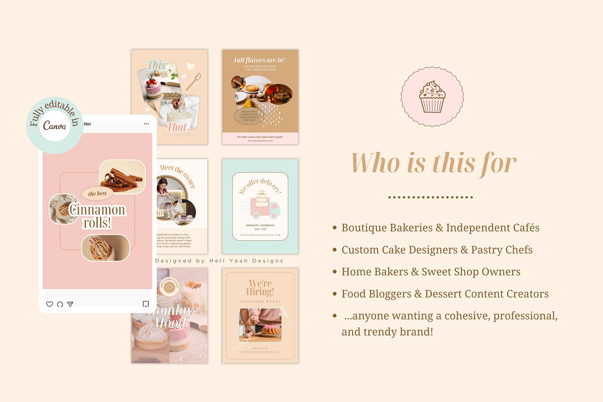 Boutique Bakery Branding Starter Kit, a Branding & Logo Template by Hell Yeah Designs (Photo 3 of 19)