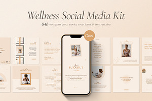 Wellness Social Media Kit CANVA