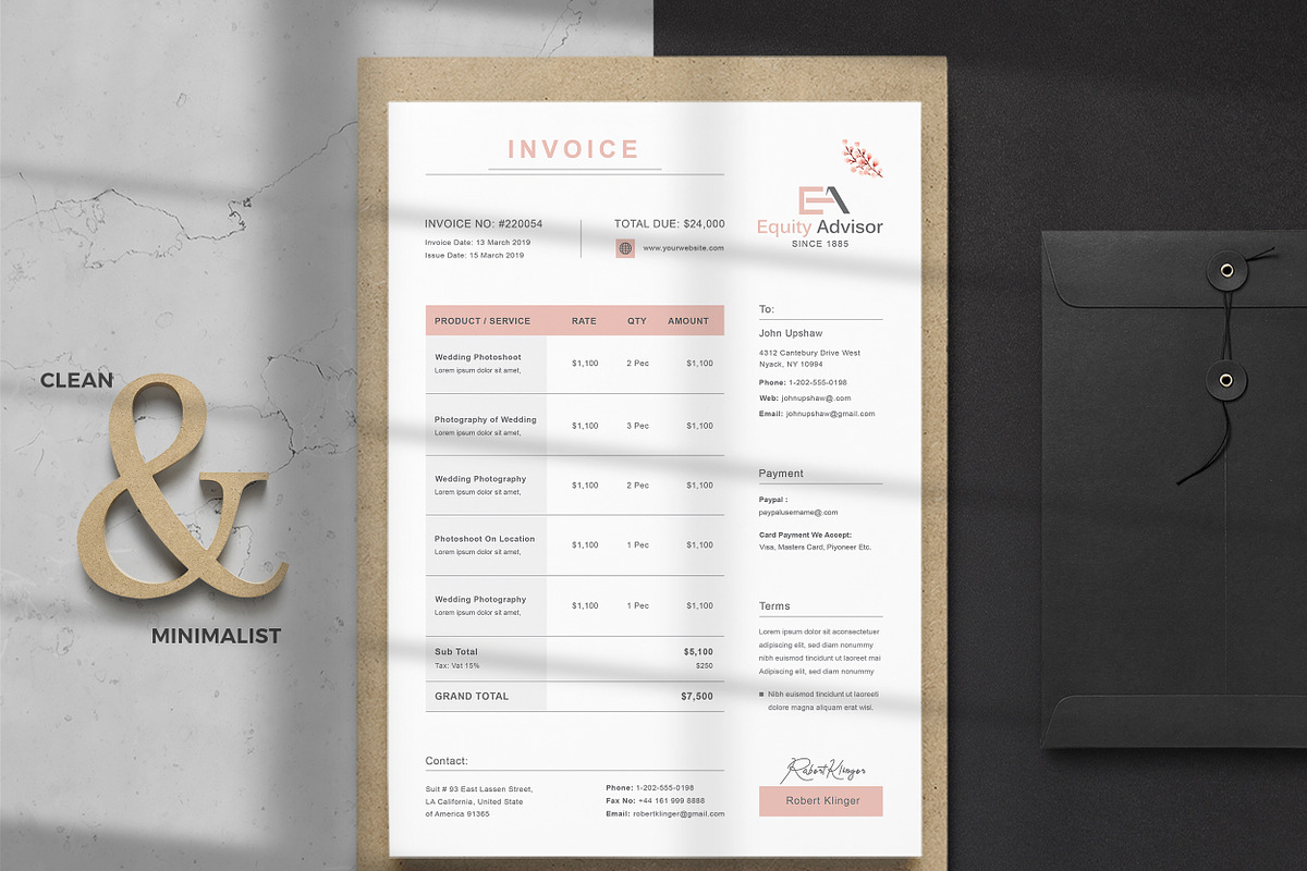 Invoice, a Stationery Template by TelaTemplates (Photo 2 of 8)